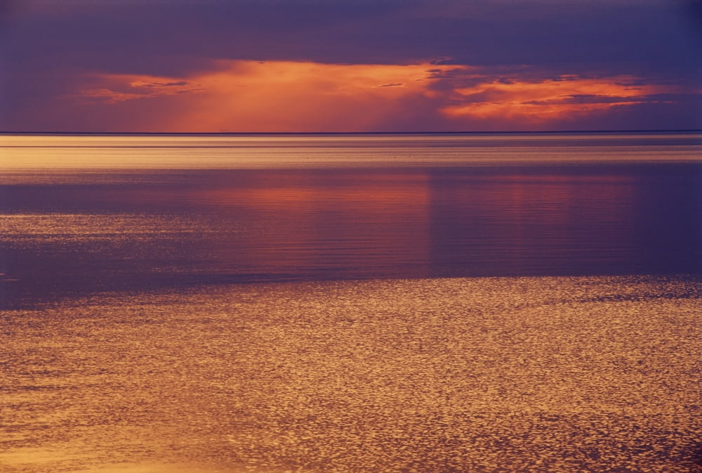 Storm On Lake Winnipeg At Sunset Winnipeg Manitoba Canada Canvas Art - Mike Grandmaison Design Pics (36 x 24)