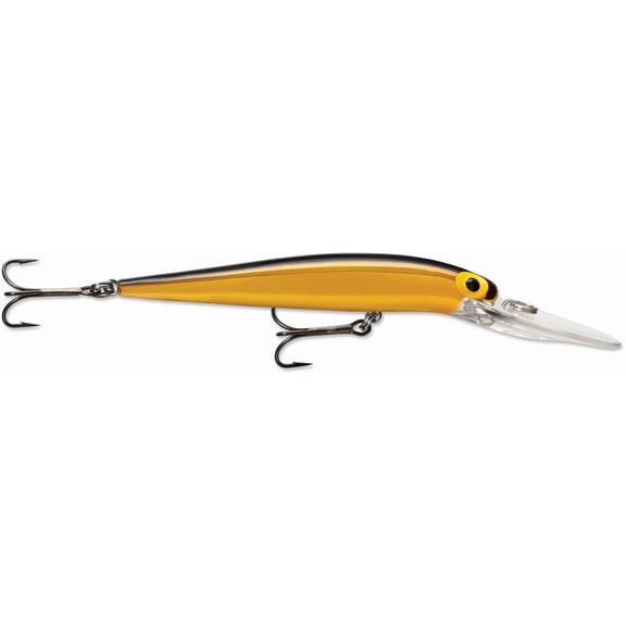 Storm DAJ104 Original Deep ThunderStick Crankbait 4-3/8" 5/8 oz 10-24 Ft #1 Hooks Metallic Yellow Black Back