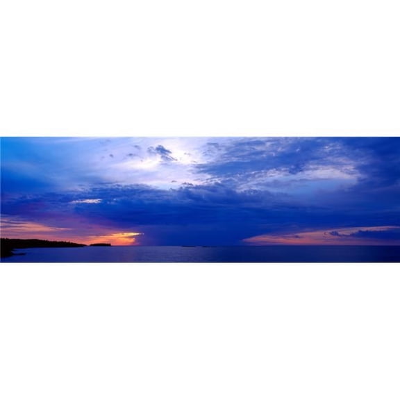 Storm Over A Lake Lake Superior Copper Harbor Upper Peninsula Michigan USA Poster Print - 12 x 36 - Large