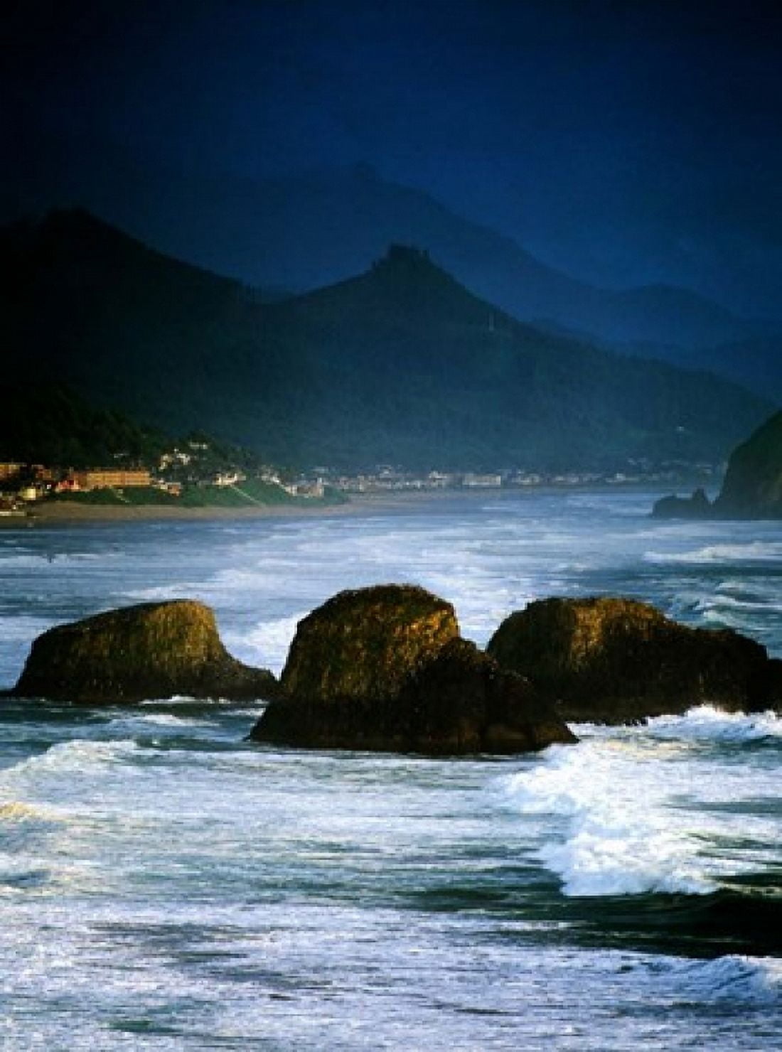 Storm Over Cannon Beach Canvas Art - Panoramic Images (12 x 17)