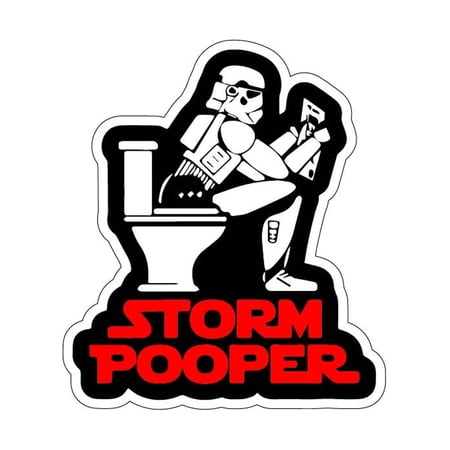 Storm Pooper Vinyl Sticker Decal (4" x 3.5") | Peel & Stick | Funny, Humor, Gift, Humorous, Sarcastic, Satirical