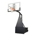thumbnail image 1 of Storm Pro Steel-Glass Portable Basketball System, Maroon, 1 of 1