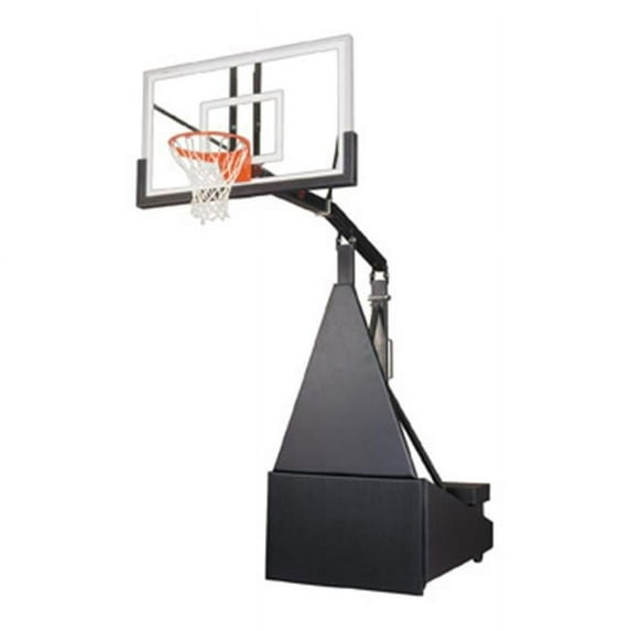 Storm Pro Steel-Glass Portable Basketball System, Maroon