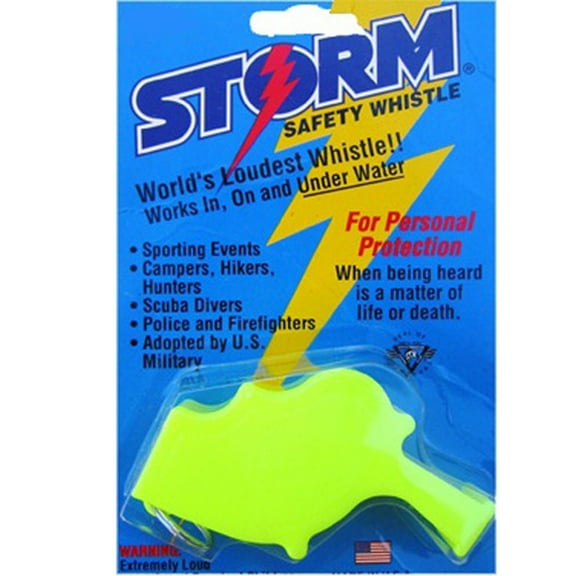 Storm Safety Whistle - The World's Loudest Emergency Safety Whistle, Yellow
