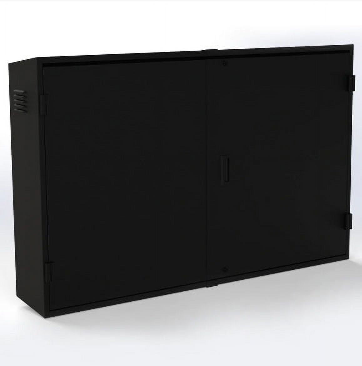 Black Metal Weatherproof Outdoor TV Enclosure for 55" TV