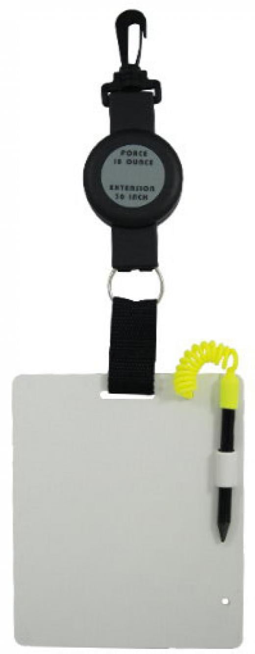 Storm Slate and Pencil with Retractor for Scuba Divers