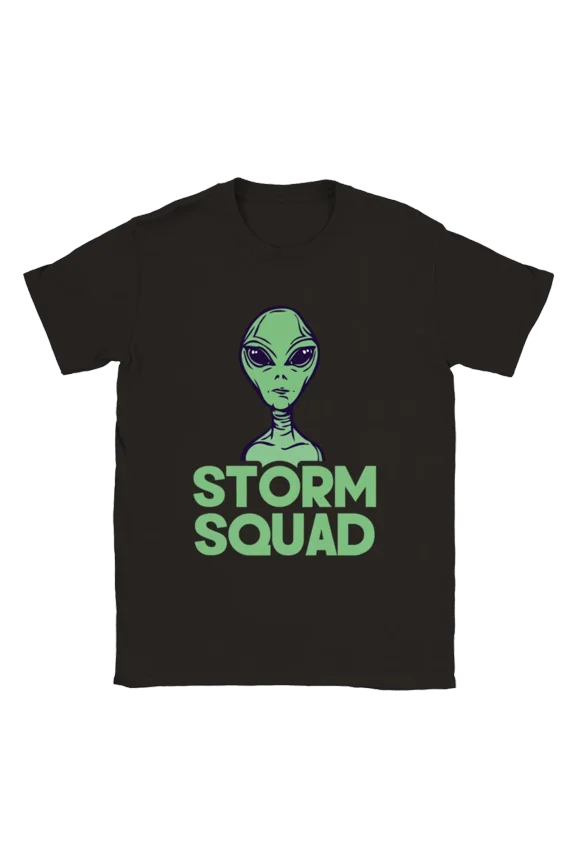 Storm Squad Alien UFO Area 51 Sci Fi Humorous Graphic Slogan Saying Unisex T-Shirt, S-5XL