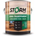 thumbnail image 1 of Storm Stain Semi-Transparent Log & Siding Stain + Sealer, Dark Oak, 1 Gallon, 1 of 8