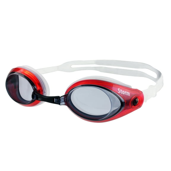 Storm Swordfish Swim Goggles - Red with Tinted Lenses