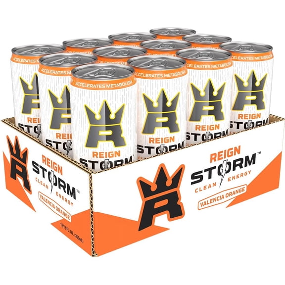 Storm, Valencia Orange, Fitness & Wellness Energy Drink, 12 Fl Oz (Pack of 12)