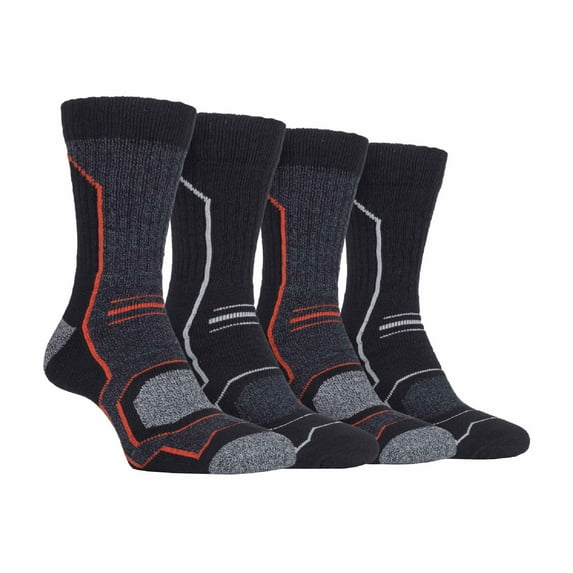 Storm Valley - 4 Pairs Mens Cushioned Anti Blister Breathable Walking Hiking Socks
