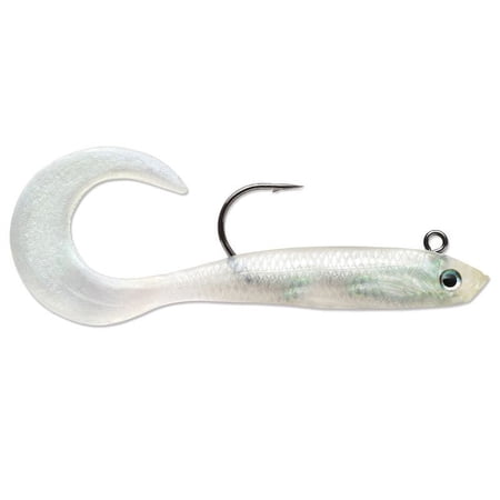 Storm WildEye Curl Tail Minnow 04 Fishing Lure 4" 3/16oz Pearl 3pcs
