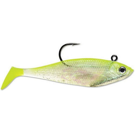 Storm WildEye Swim Shad 2" Fishing Lure 1/8oz Shiner Chartreuse Silver 3pcs