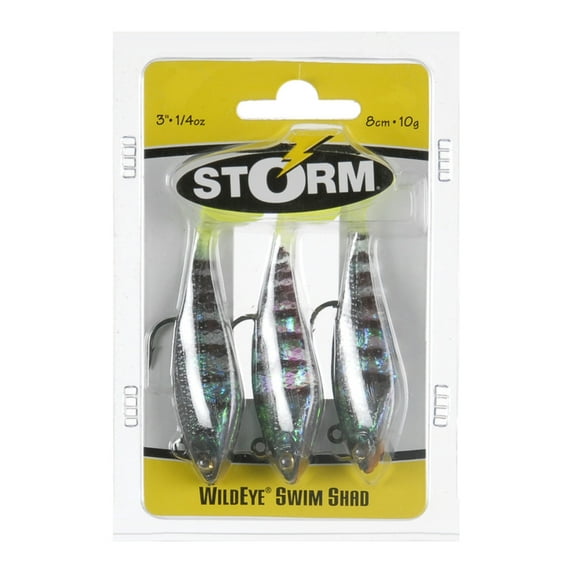 Storm WildEye Swim Shad 3" Fishing Lure 1/4oz Bluegill 3pcs