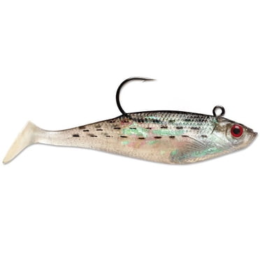 Storm WildEye Swim Shad 02 Olive Shad Fishing Lure - Lifelike Swimming Action, 3D Holographic Eye