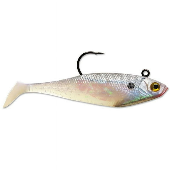 Storm WildEye Swim Shad 6" Fishing Lure 7/8oz Pearl 3 pcs