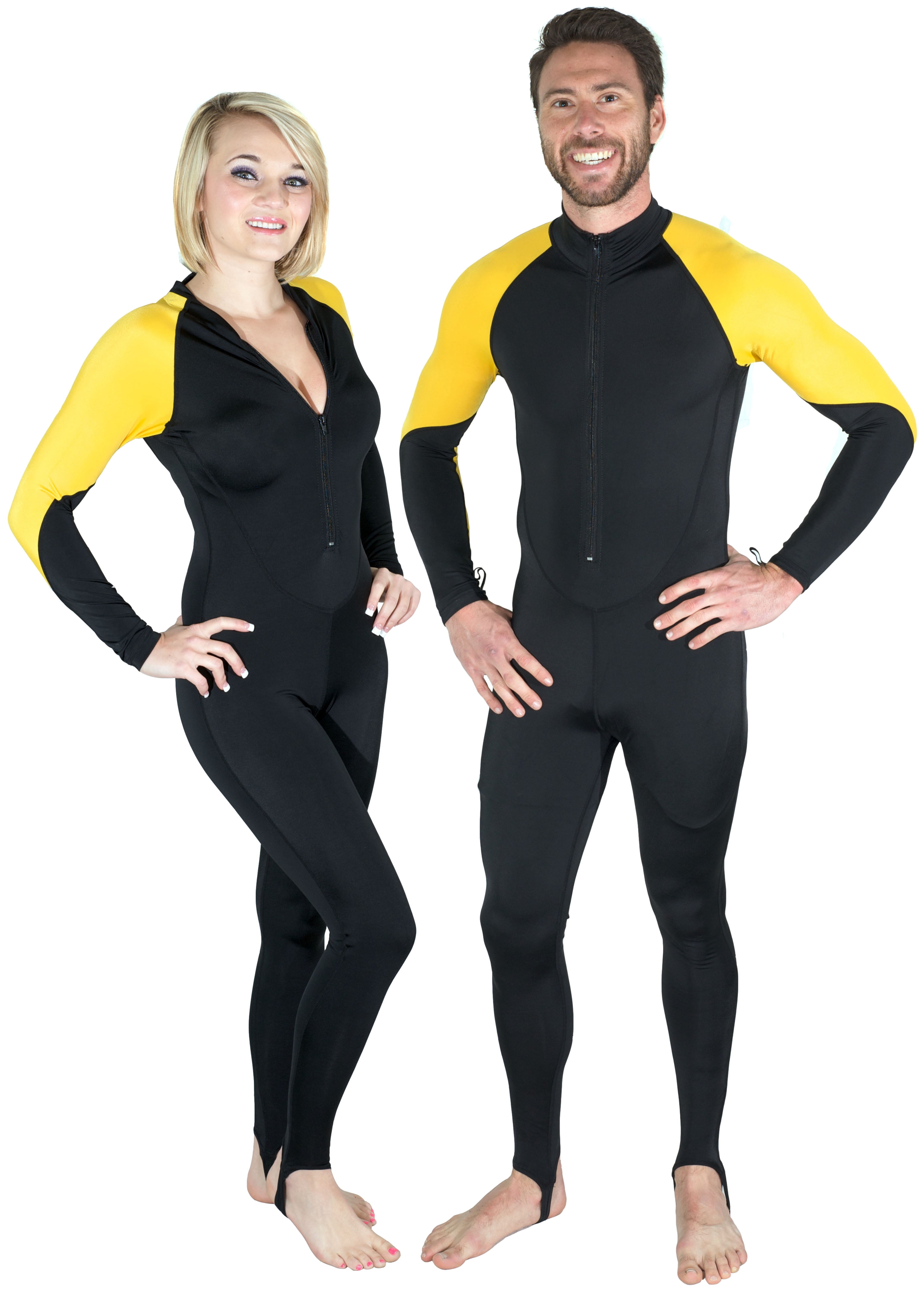 Storm Yellow and Black Lycra Dive Skin Lg for Scuba Diving and Water