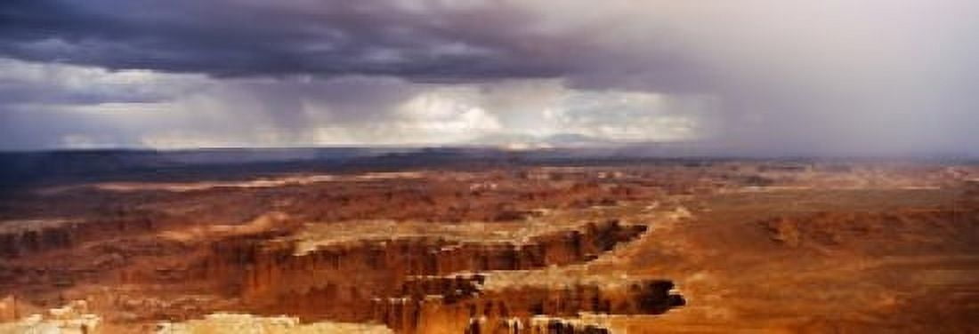 Storm clouds over Canyonlands National Park Utah USA Canvas Art - Panoramic Images (36 x 13)