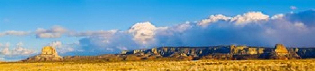 Storm clouds over White Mesa San Juan County Utah USA Canvas Art - Panoramic Images (22 x 5)