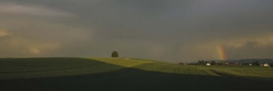 Storm clouds over a field Canton Of Zurich Switzerland Canvas Art - Panoramic Images (36 x 12)