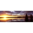 thumbnail image 1 of Storm clouds over a lake at sunrise, Jenny Lake, Grand Teton National Park, Wyoming, USA Poster Print (36 x 13), 1 of 1