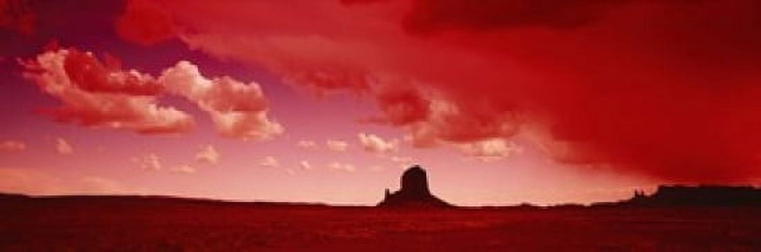 Storm clouds over a landscape Utah USA Canvas Art - Panoramic Images (18 x 6)