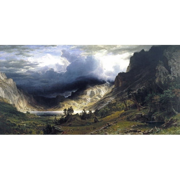 Storm in Rocky Mountains-Bierstadt - CANVAS OR PRINT WALL ART