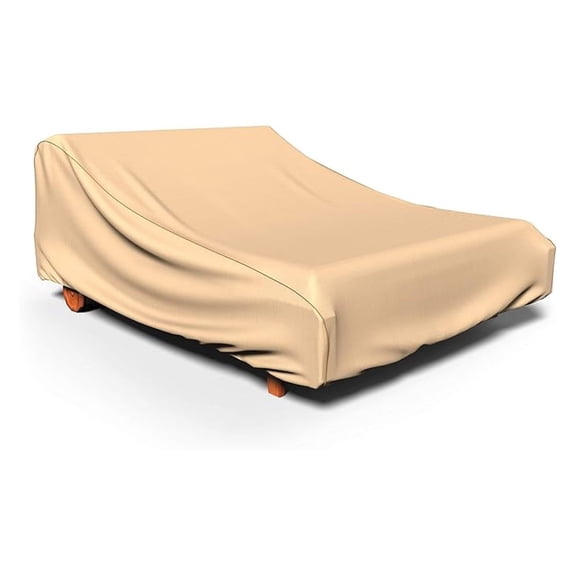 StormBlock Signature Double Patio Chaise Lounge Cover, Tan, P2A01TNNW2