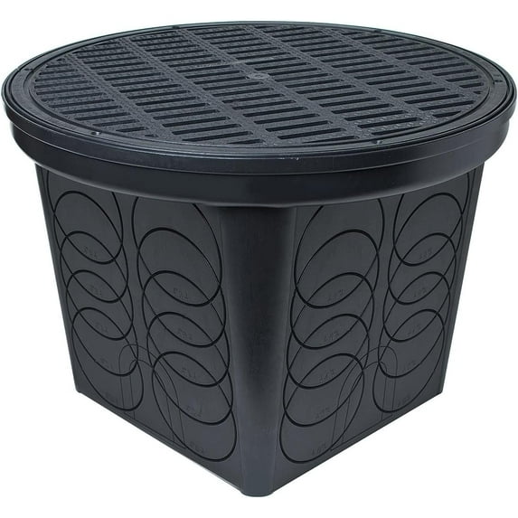 StormDrain 2-Pack FSD-3017 20-in. Large Round Catch Basin with Black Grate Kit