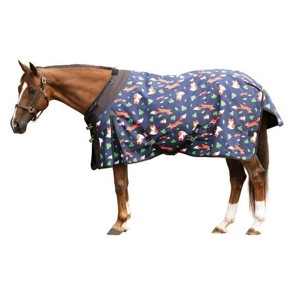 StormShield Classic II Limited Edition Fox Turnout Blanket | Color Navy | Size 68