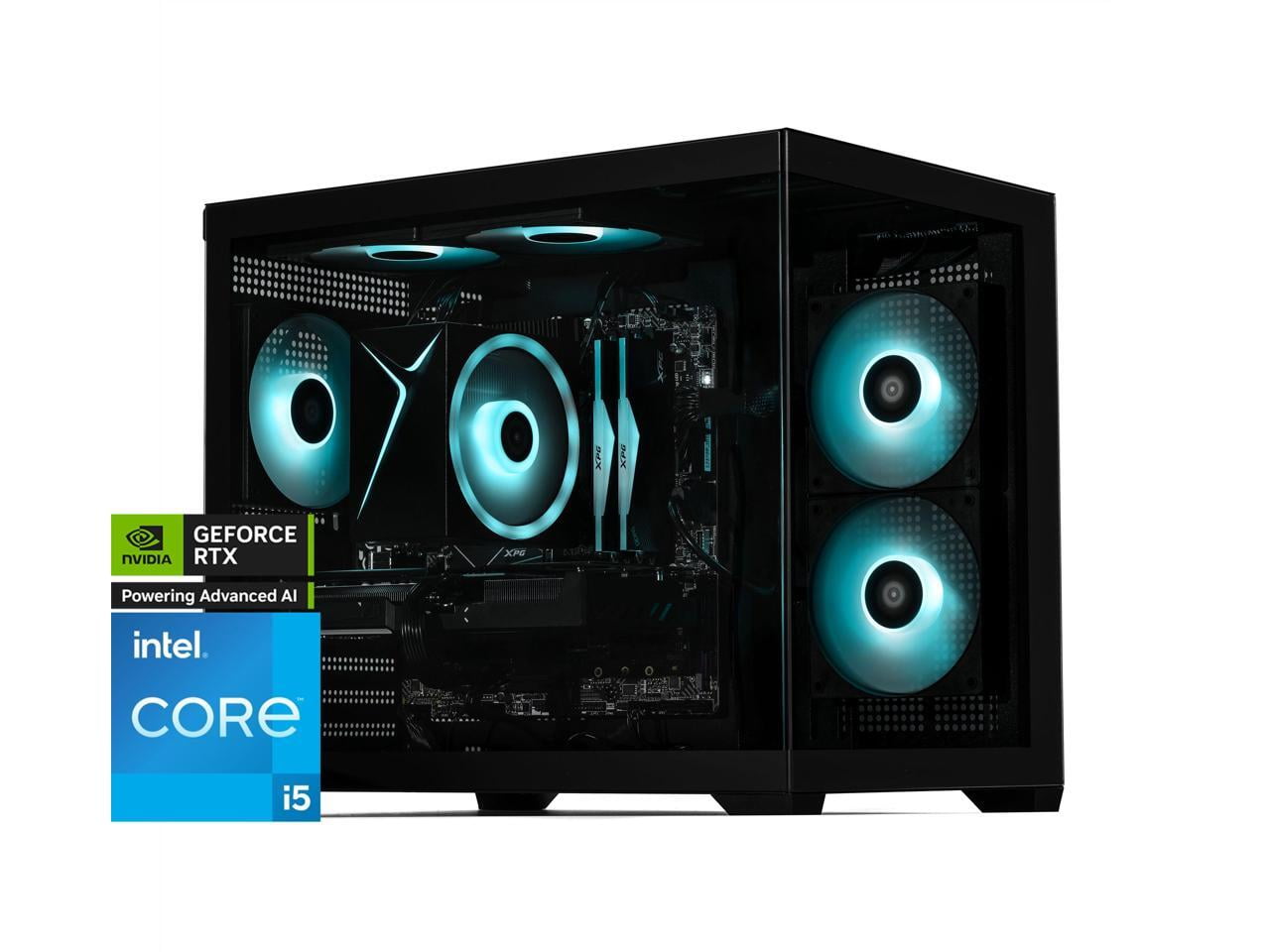 STORMCRAFT Gaming PC SIRIUS Intel Core i5-14400F NVIDIA GeForce RTX 5060  AI Powered 32GB DDR5 6000MHz RGB 2TB NVMe SSD 650W PSU Windows 11 Home - SI1440FCC-560N1