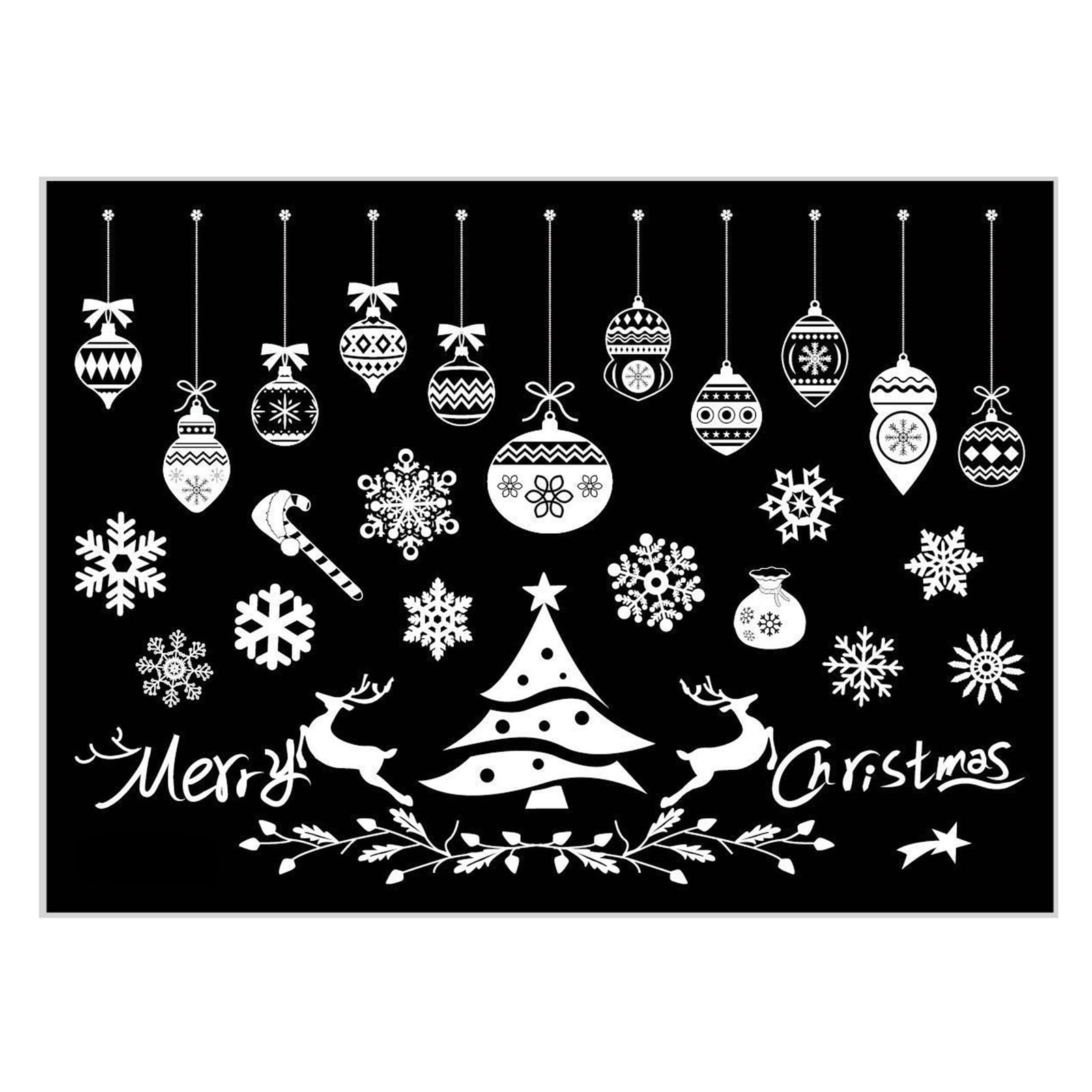 Stormdoing Christmas Wall Decor Snowflakes Window Clings Decals Winter