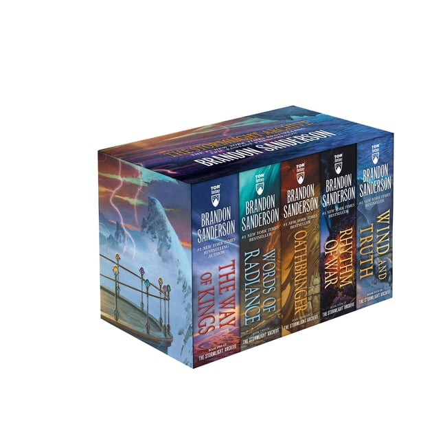 Stormlight Archive Stormlight Archive Mass Market Boxed Set 1-5: The Way of Kings, Words of Radiance, Oathbringer, Rhythm of War, Wind and , (Paperback)