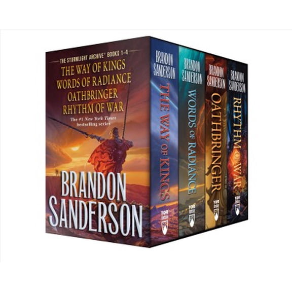 Pre-Owned Stormlight Archive Stormlight Archives Hc Box Set 1-4: The Way of Kings, Words of Radiance, Oathbringer, Rhythm of War, (Paperback)