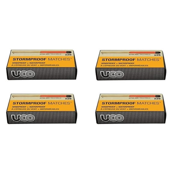 Stormproof Matches - Waterproof & Windproof - 4 Pack
