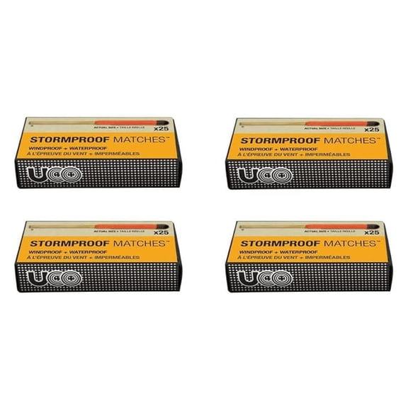 Stormproof, Waterproof & Windproof Match 4-Pack by XLMD
