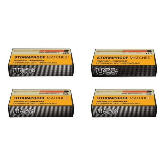 Stormproof, Waterproof & Windproof Match 4-Pack