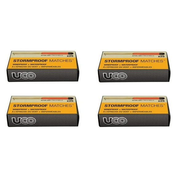 Stormproof, Waterproof & Windproof Match 4-Pack