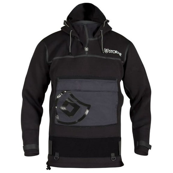 Stormr Shirt Mens Surf Long Sleeve Hood Black R615MT