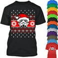 thumbnail image 1 of Stormtrooper Santa Tshirt Funny Christmas Tee Mens Outfit Color Royal Blue 2X-Large, 1 of 2