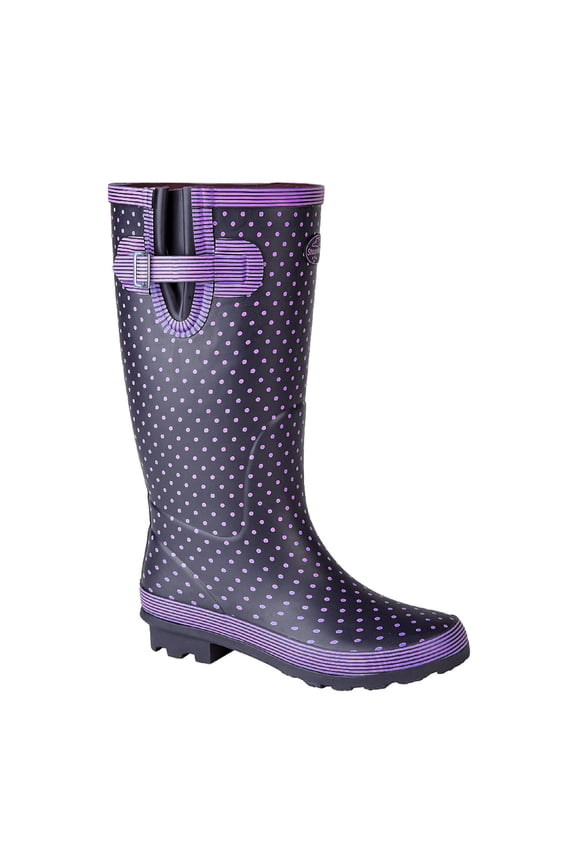 Womens Polka Dot Wellington Boots