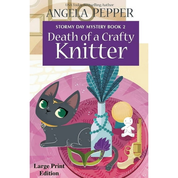 Stormy Day Mystery Death of a Crafty Knitter - Large Print, Book 2, (Paperback)