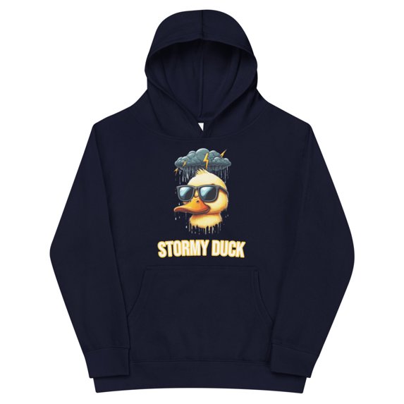 Stormy Duck Kids Hoodie (Navy Blazer, S)