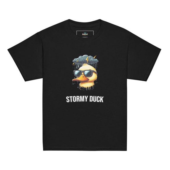 Stormy Duck Youth Tee (Black, S)