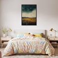 thumbnail image 1 of Stormy Field Wall Art Poster Moody Landscape With Birds Golden Wheat Nature Rustic Farmhouse Or Calm Decor Design1 Poster, Stretched Size 8x12, 1 of 4