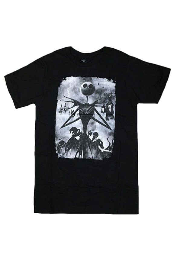 Stormy Skies Men's Black T-Shirt (Medium)