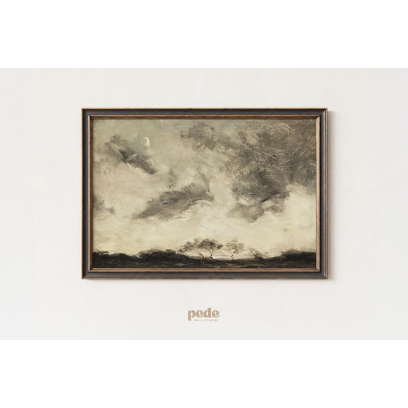 Stormy Sky Windy Trees Moody Poster