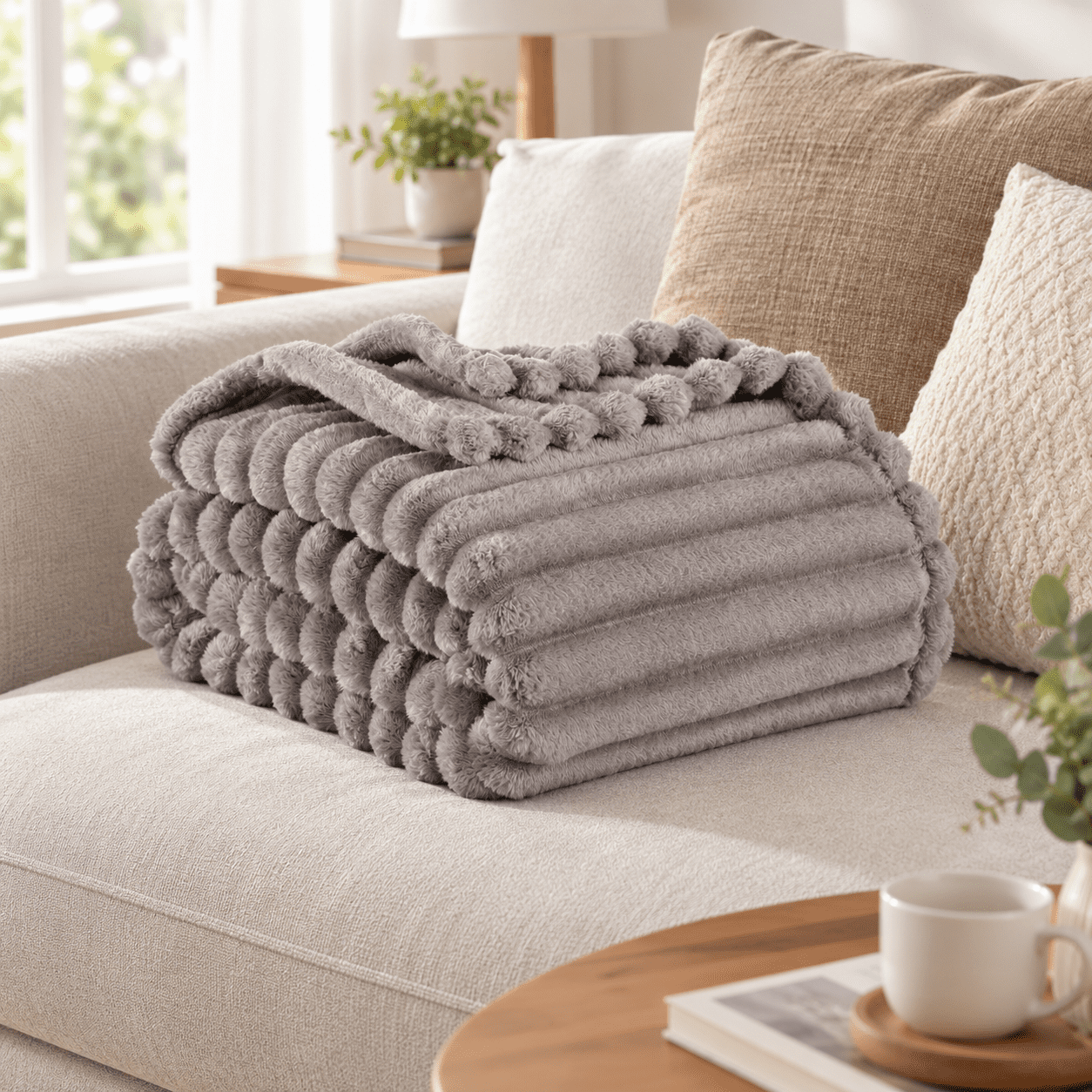 Stormy Weather King (90 in x 108 in) Ribbed Plush Medium Weight Bed ...