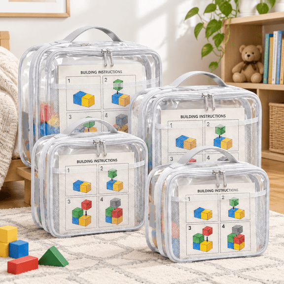 Stororganizerr 4 Pack Building Bricks Blocks Bag With Zipper