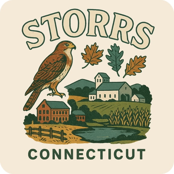 Storrs Connecticut Keepsakes Souvenir Vinyl Sticker – Destination Travel Keepsake Collectible (3-Inches Wide)